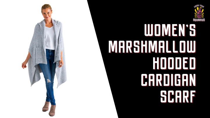 Women’s Marshmallow Hooded Cardigan Scarf